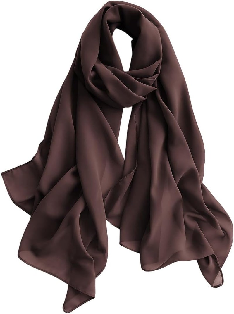 Harewom Chiffon Hijab for Women Sheer Shawl and Wraps for Wedding Bridal Scarves Summer Lightweight Sun-proof Scarf - Image 1